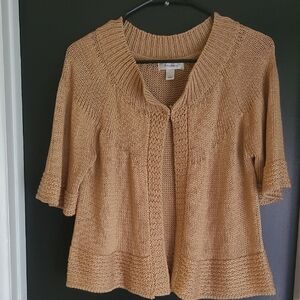 Dress Barn Women's Tan Knit Cardigan
